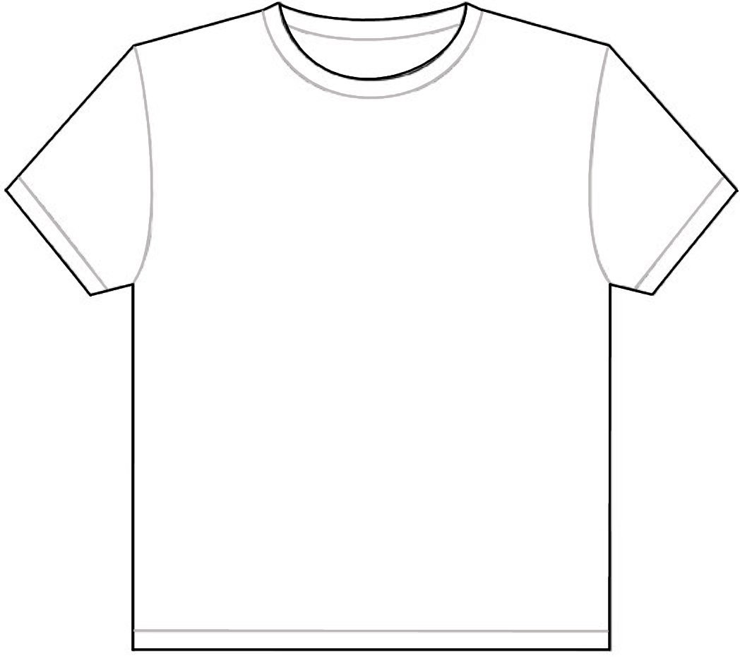 Plain White T Shirt Outline